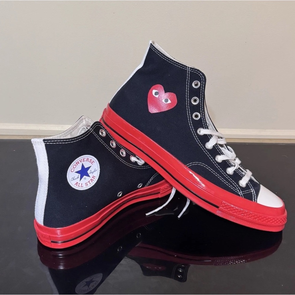 Converse Comme des Garçons Play Black/Red Men’s Size 9.5 / Women’s Size 11.5
